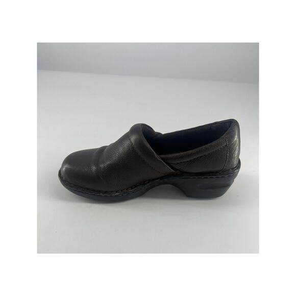 B.O.C. Born Concept Shoe Women Size 7.5 Brown Leather Loafer Slip On Clog Work - Picture 4 of 8